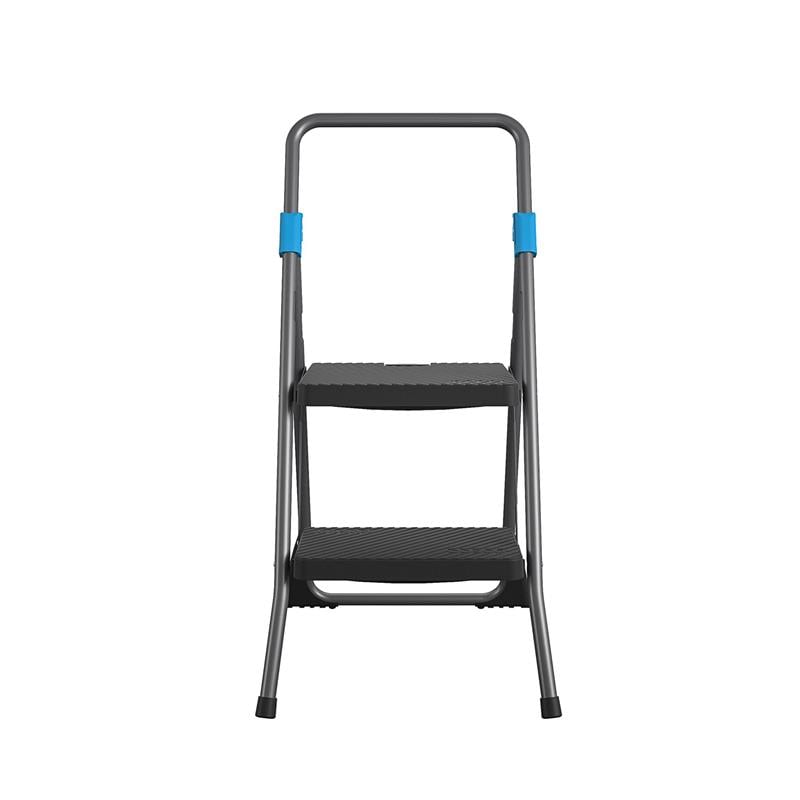 2 Step Folding Step Stool in Gray