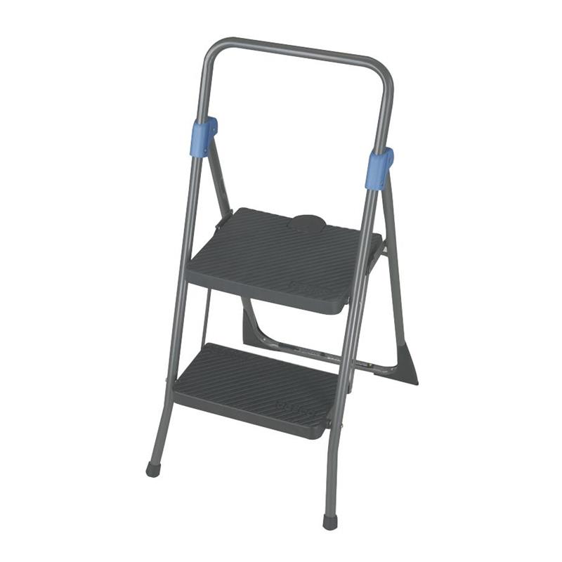 2 Step Folding Step Stool in Gray