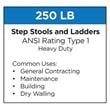 COSCO Two-Step Folding Step Stool with Rubber Hand Grip in Black
