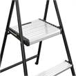 COSCO Two-Step Folding Step Stool with Rubber Hand Grip in Black