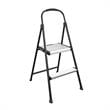 COSCO Two-Step Folding Step Stool with Rubber Hand Grip in Black
