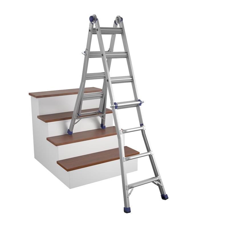 COSCO 18 foot Reach Height Aluminum Multi-Position Ladder 300 lb. Load Capacity