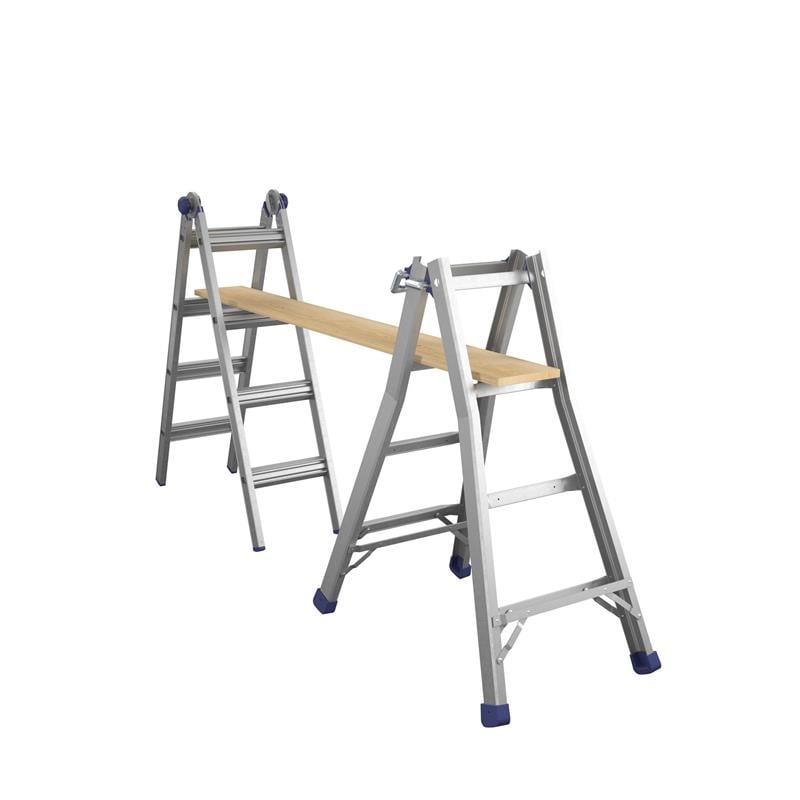 COSCO 18 foot Reach Height Aluminum Multi-Position Ladder 300 lb. Load Capacity