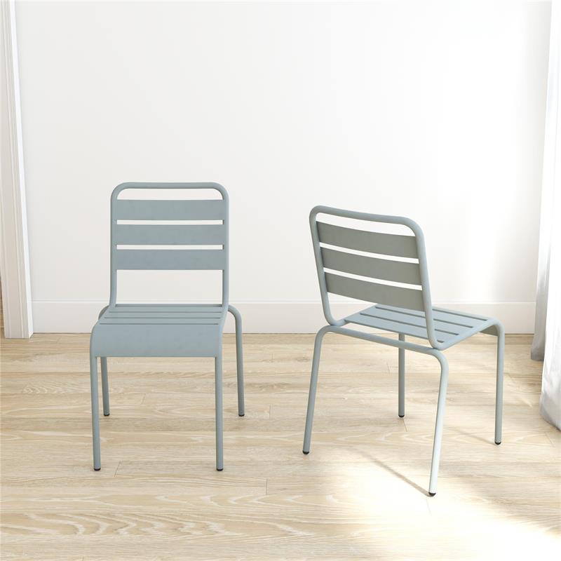 Novogratz Poolside Gossip June Outdoor/Indoor Dining Chairs in Gray (2-Pack)