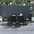 COSCO Outdoor Living Lakewood Ranch Steel and Wicker Dining Table in Black