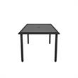 COSCO Outdoor Living Lakewood Ranch Steel and Wicker Dining Table in Black