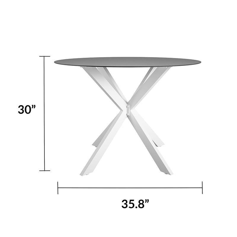 CosmoLiving by Cosmopolitan Circi Collection Dining Table in Black and White