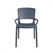 COSCO Outdoor/Indoor Stacking Resin Chair with Square Back  in Navy (2-Pack)
