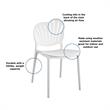 COSCO Outdoor/Indoor Stacking Resin Chair with Shell Back in White (2-Pack)