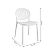COSCO Outdoor/Indoor Stacking Resin Chair with Shell Back in White (2-Pack)
