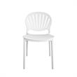 COSCO Outdoor/Indoor Stacking Resin Chair with Shell Back in White (2-Pack)