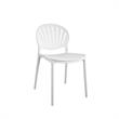COSCO Outdoor/Indoor Stacking Resin Chair with Shell Back in White (2-Pack)