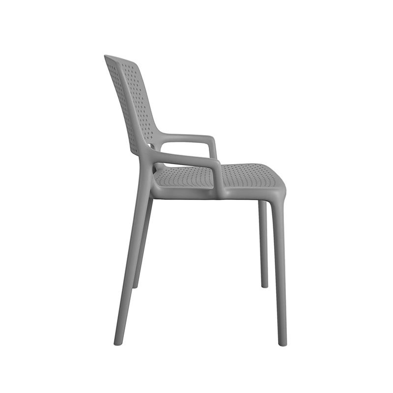 COSCO Outdoor/Indoor Stacking Resin Chair with Square Back in Gray (2-Pack)