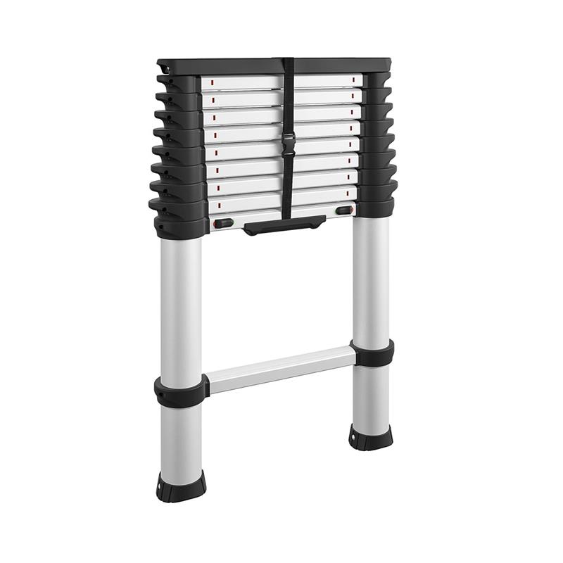 COSCO SmartClose 14-ft Telescoping Ladder with Ergonomic Grips and Top Cap