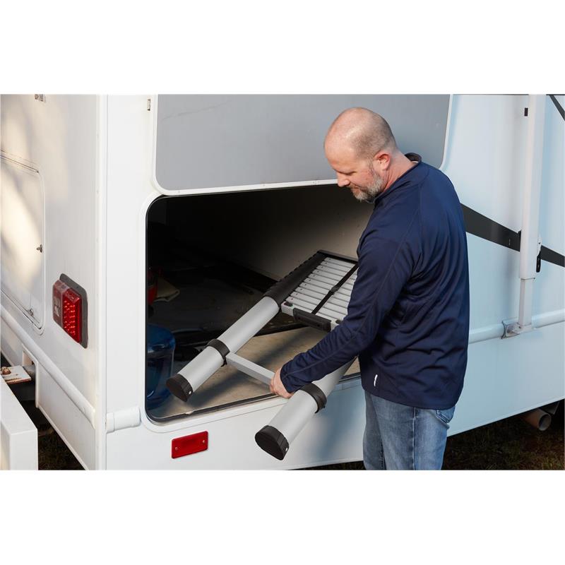 COSCO SmartClose 16-ft Telescoping Ladder with Ergonomic Grips and Top Cap