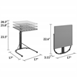 COSCO Multi-Functional Adjustable Height Personal Folding Activity Table in Gray
