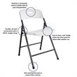 COSCO Solid Resin Indoor/Outdoor Double Braced Folding Chair in White (4-Pack)