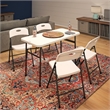 COSCO Solid Resin Indoor/Outdoor Double Braced Folding Chair in White (4-Pack)