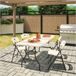 COSCO Solid Resin Indoor/Outdoor Double Braced Folding Chair in White (4-Pack)