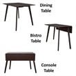 COSCO 48 x 30 Wood Drop Leaf Dining Table in Dark Mahogany