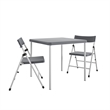 COSCO Kid's Activity Set with Folding Chairs in Gray & White (3-Piece Set)