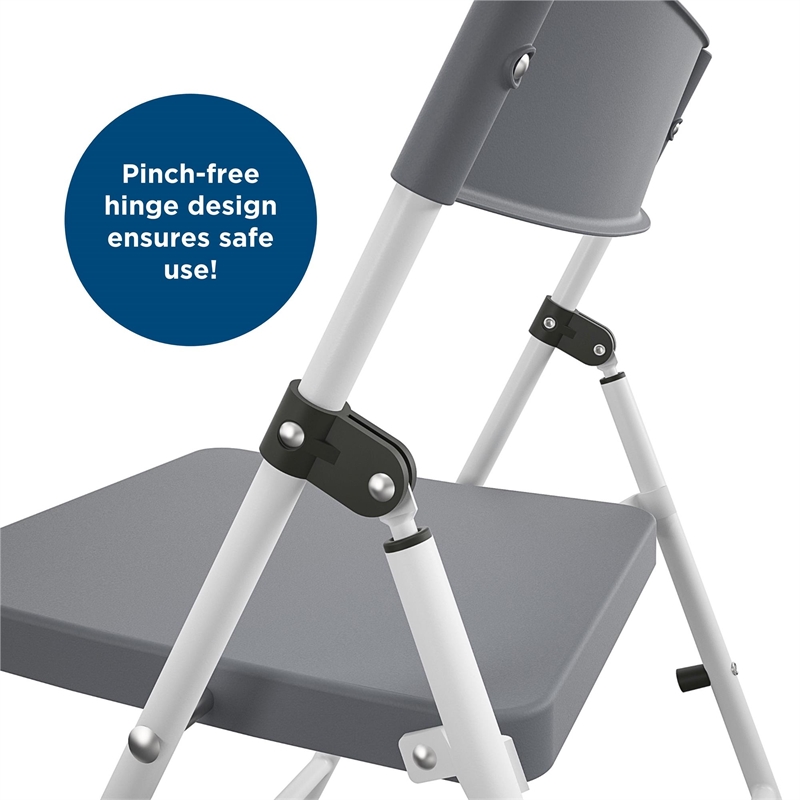 COSCO Kid's Activity Set with Folding Chairs in Gray & White (3-Piece Set)