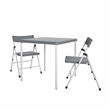COSCO Kid's Activity Set with Folding Chairs in Gray & White (3-Piece Set)