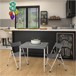COSCO Kid's Activity Set with Folding Chairs in Gray & White (3-Piece Set)