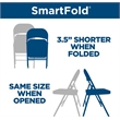 COSCO SmartFold All-Steel Folding Chair in Grey (4-Pack)