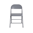 COSCO SmartFold All-Steel Folding Chair in Grey (4-Pack)