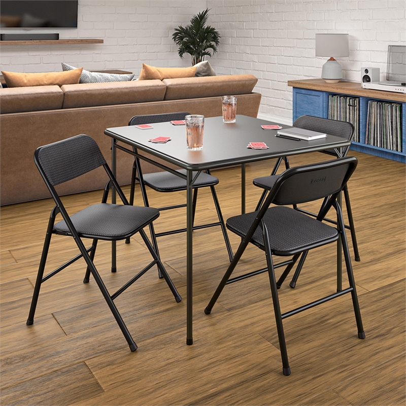 COSCO Premium 5-Piece Folding Fabric Dining Set & 34