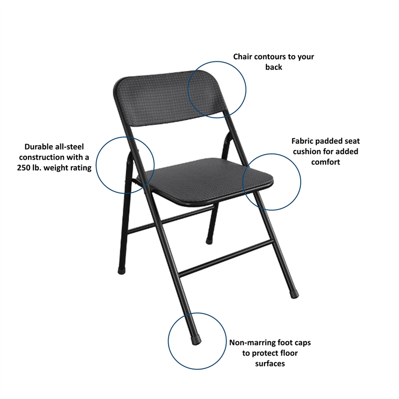 COSCO Premium 5-Piece Folding Fabric Dining Set & 34