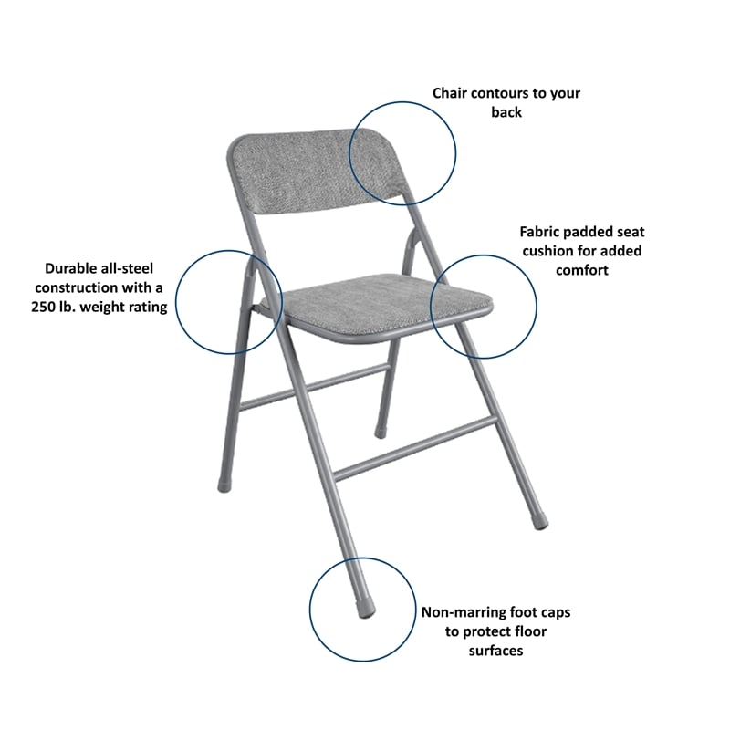COSCO Premium 5-Piece Folding Fabric Dining Set & 34