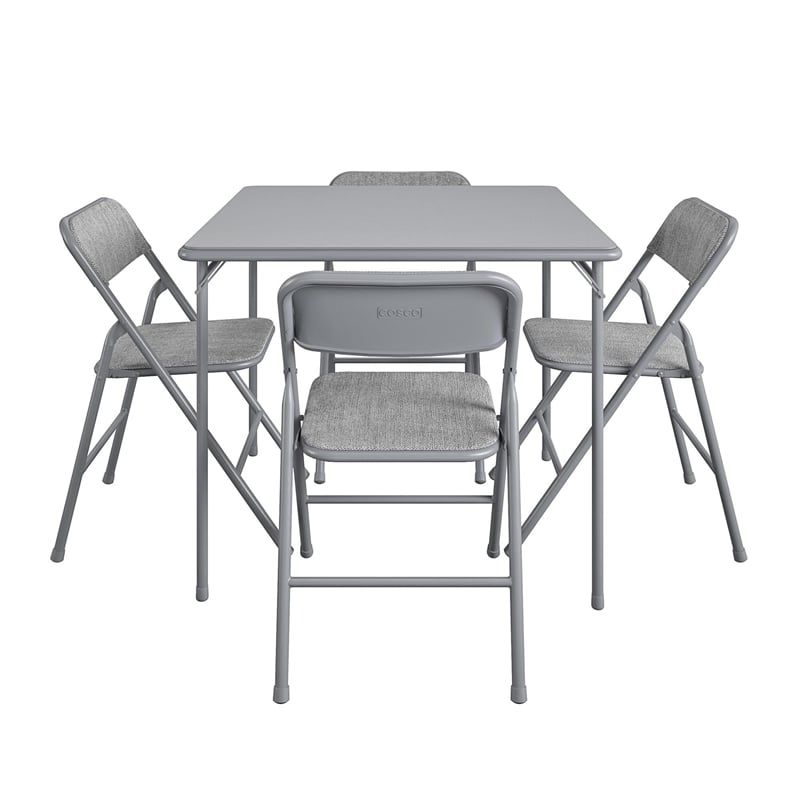 COSCO Premium 5-Piece Folding Fabric Dining Set & 34
