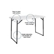 COSCO 4 ft. Centerfold Blowmold Adjustable Height Utility Table in White