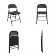 COSCO SmartFold Fabric Folding Chair in Black (4-Pack)