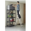 COSCO 3-Step 5' Lite Solutions Folding Step Stool 225 lb. Capacity - Aluminum