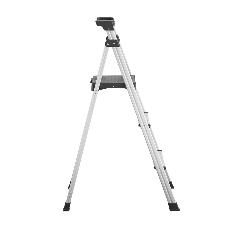 COSCO 3-Step 5' Lite Solutions Folding Step Stool 225 lb. Capacity - Aluminum
