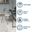 COSCO SmartFold Fabric Folding Chair in Gray (4-Pack)