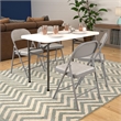 COSCO SmartFold Fabric Folding Chair in Gray (4-Pack)