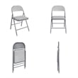 COSCO SmartFold Fabric Folding Chair in Gray (4-Pack)