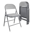 COSCO SmartFold Fabric Folding Chair in Gray (4-Pack)