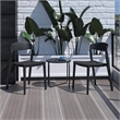 COSCO Outdoor/Indoor Stacking Resin Chair with Ribbon Back in Black (2-Pack)