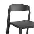 COSCO Outdoor/Indoor Stacking Resin Chair with Ribbon Back in Black (2-Pack)
