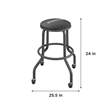 COSCO All Steel Vinyl Work Seat with Rolling Casters- 300lb weight capacity