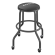 COSCO All Steel Vinyl Work Seat with Rolling Casters- 300lb weight capacity