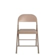 COSCO SmartFold Vinyl Folding Chair in Antique Linen (4-Pack)