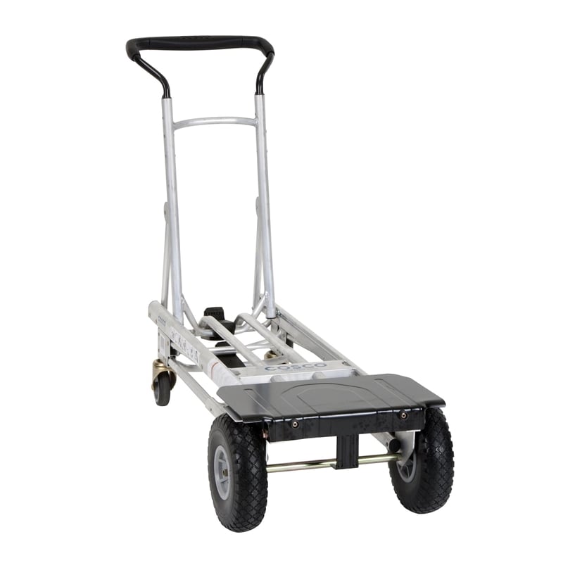COSCO 4-in-1 Folding/Assisted Hand Truck/Cart/Platform Cart w/ Flat-Free Wheels