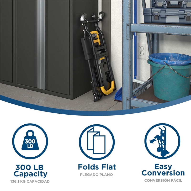 COSCO Folding 2-in-1 Hand Truck and Dolly with Extendable Handle