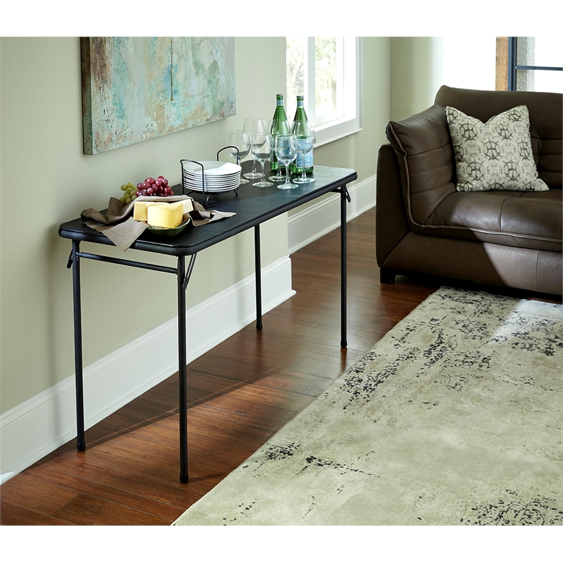 Cosco Vinyl Folding Table in Black